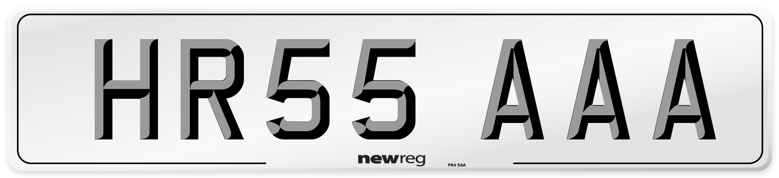 HR55 AAA Number Plate from New Reg